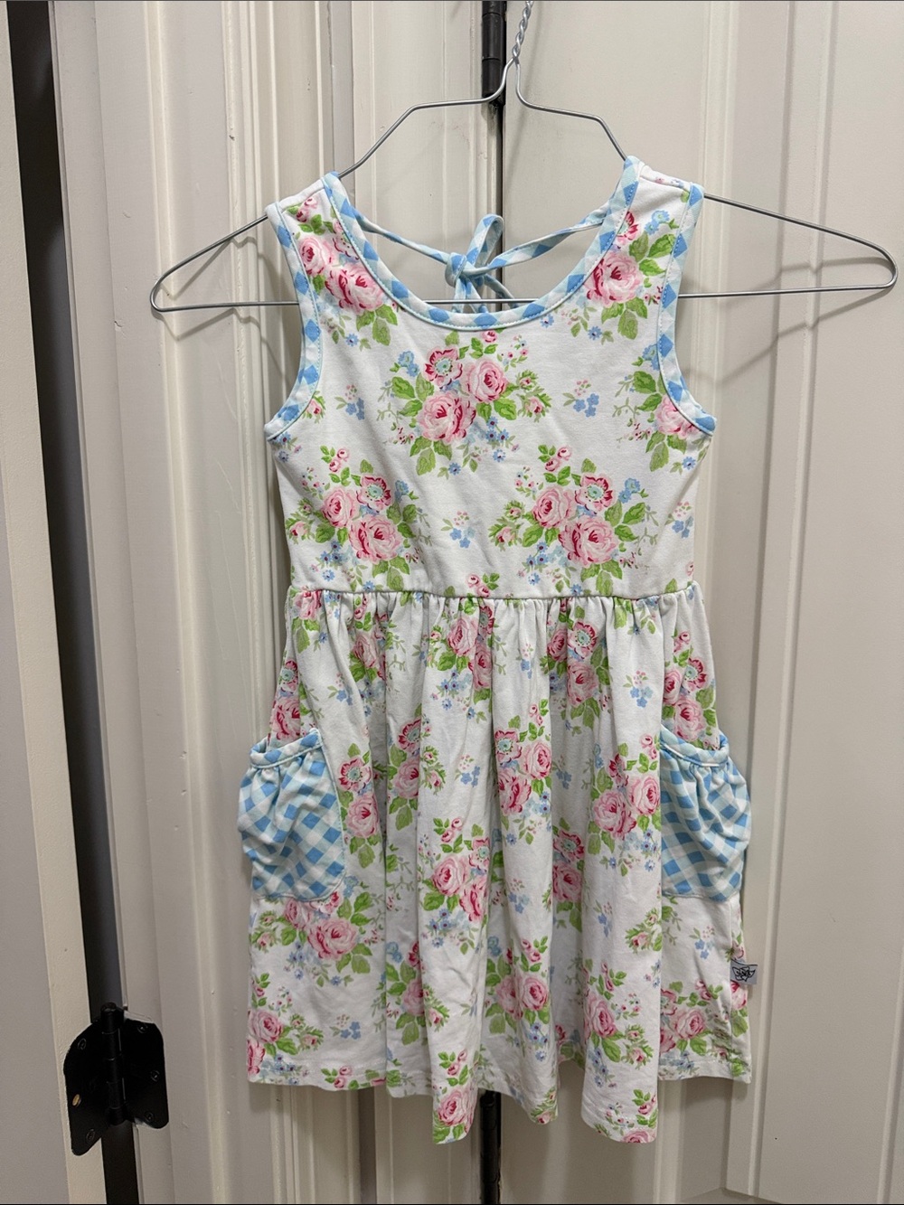 Midnight Magnolia White Floral Sundress- 3T